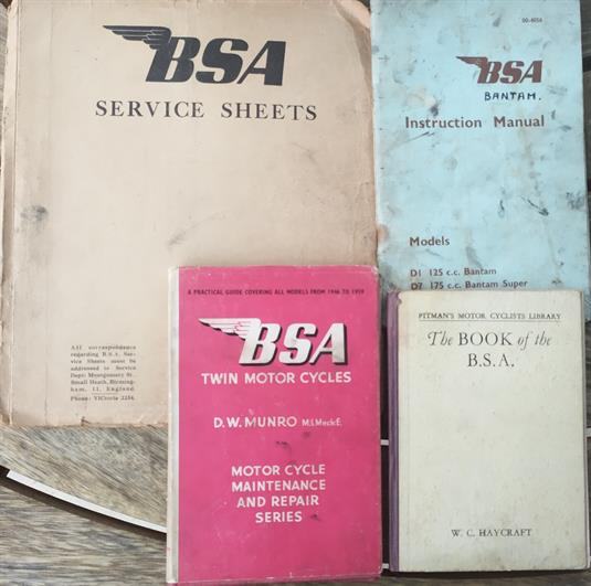 BSA Service books 4 off