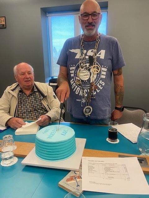 Celebration cake for our first meeting as a Section of the VMCC