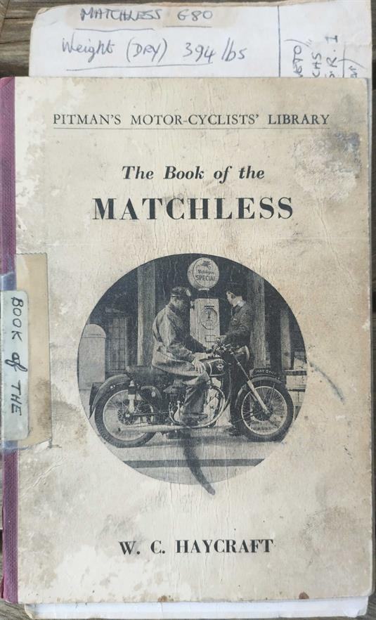 Matchless The book of inc G80 hand written notes