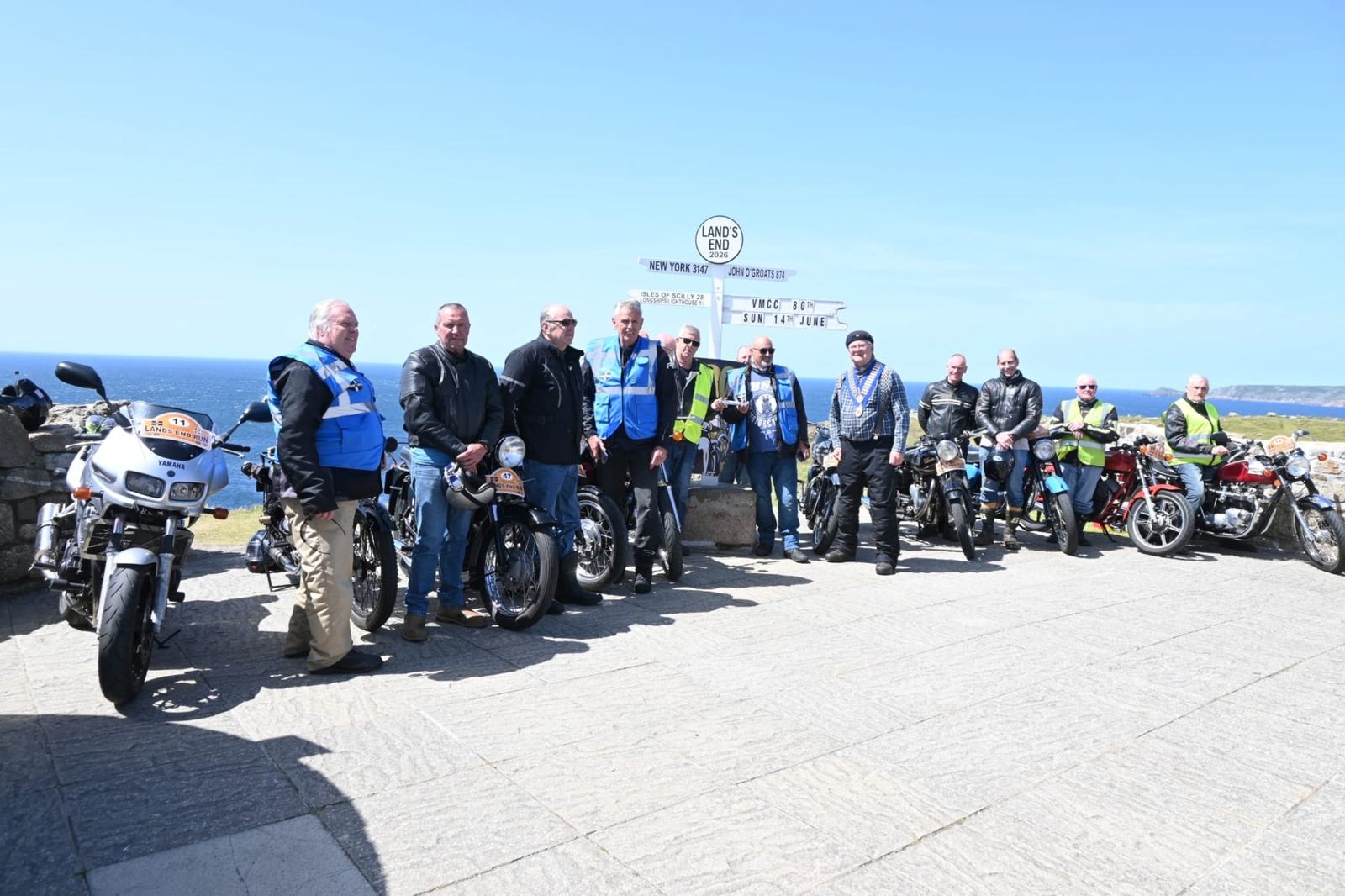 VMCC Trelawny Section to Cornwall Section 80th Baton Land's End